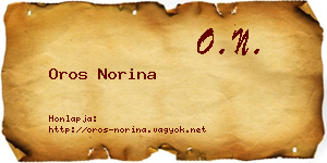 Oros Norina névjegykártya